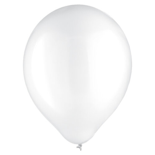 Go Brtly Solid Latex Balloon 12 Rnd White